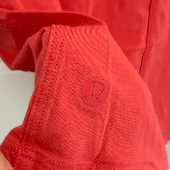 Women Lululemon All Yours Cotton T-Shirt Relaxed Fit in Pale Raspberry - Picture 6 of 6